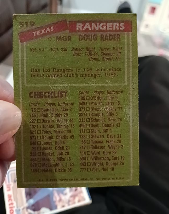 1974 Topps #519 Doug Rader — front
