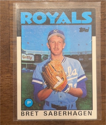 1986 Topps #487 Bret Saberhagen — front