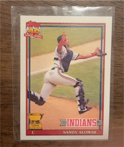 1991 Topps #165 Sandy Alomar Jr. — front