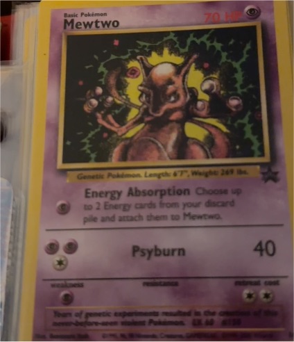 1999 Pokémon #14 Mewtwo Black Star Promo — front