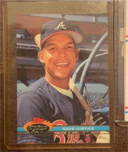 1991 Topps Stadium Club #26 David Justice — front