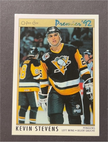1991-92 O-Pee-Chee Premier #26 Kevin Stevens — front