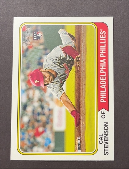 2023 Topps Heritage #508 Cal Stevenson — front