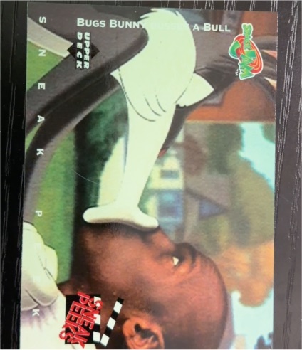 1996 Upper Deck Space Jam #57 Bugs Bunny Busses A Bull Michael Jordan — front