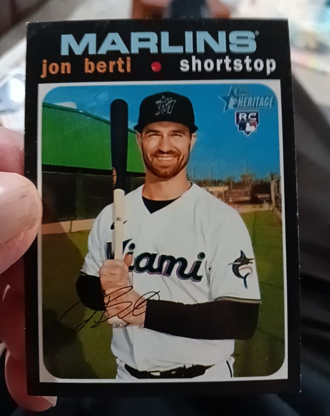 2020 Topps Heritage High Number #540 Jon Berti — front