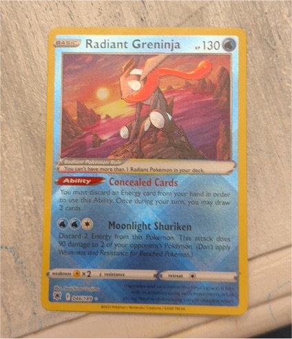 2022 Pokémon Astral Radiance #046 Radiant Greninja — front