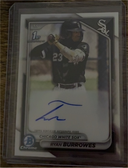2024 Bowman Chrome Prospect Autographs #CPA-RBU Ryan Burrowes — front