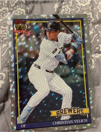 2026 Topps 75th Anniversary Series 1 #T91-83 Christian Yelich — front