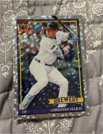 2026 Topps 75th Anniversary Series 1 #T91-83 Christian Yelich — front