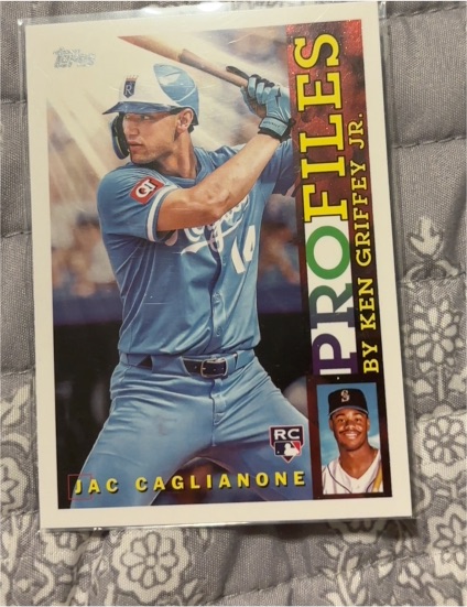 2026 Topps Series 1 #TP-22 Jac Caglianone Profiles By Ken Griffey Jr — front