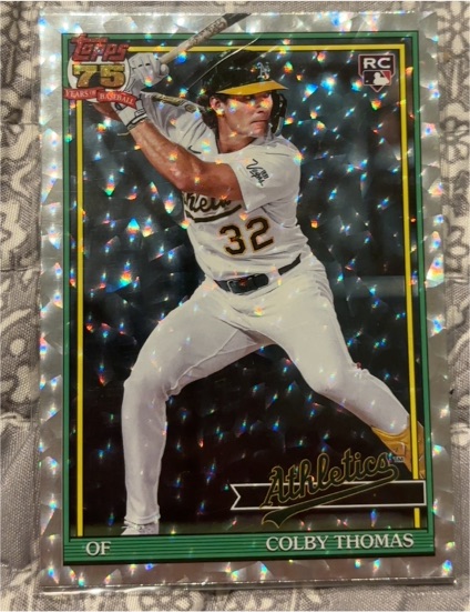 2026 Topps Series 1 1991 Topps 35th Anniversary Crackle Foil #T91-6 Colby Thomas — front
