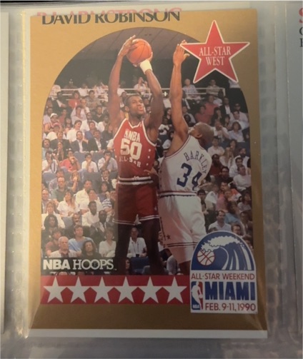 1990-91 NBA Hoops All-Star Game #24 David Robinson — front
