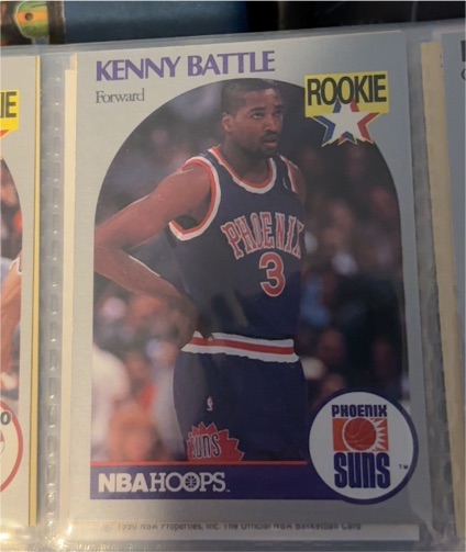 1990-91 Hoops #233 Kenny Battle — front
