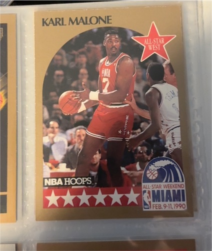 1990 NBA Hoops #21 Karl Malone All-Star West — front