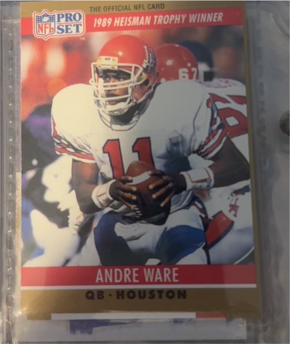 1990 Pro Set #19 Andre Ware — front