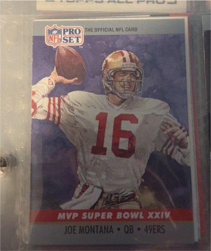 1990 Pro Set #24 Joe Montana MVP Super Bowl XXIV — front