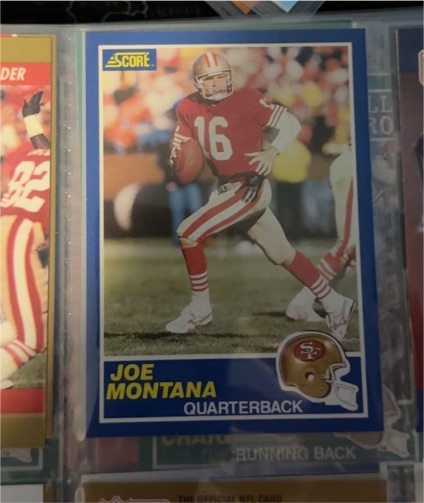 1989 Score #1 Joe Montana — front
