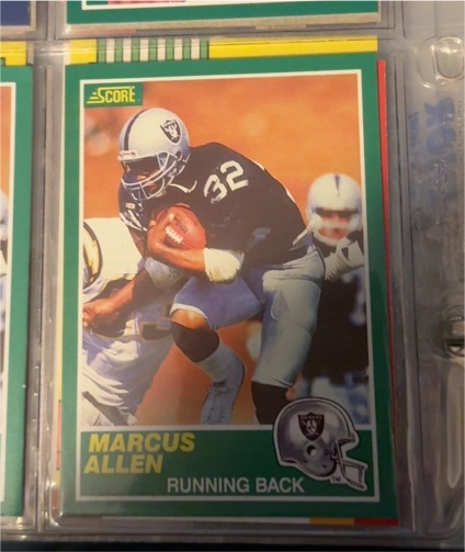 1989 Score #234 Marcus Allen — front