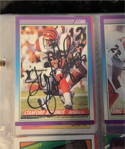 1990 Score #113 Stanford Jennings — front