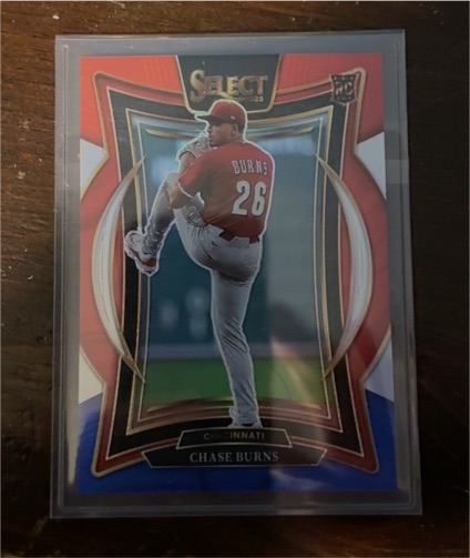 2025 Panini Select #94 Chase Burns RC Cincinnati Reds — front