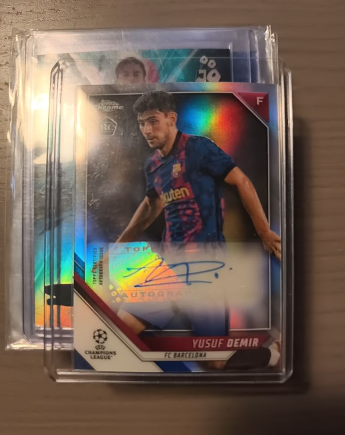 2021-22 Topps Chrome UEFA Champions League #CA-YD Yusuf Demir Rookie Auto — front