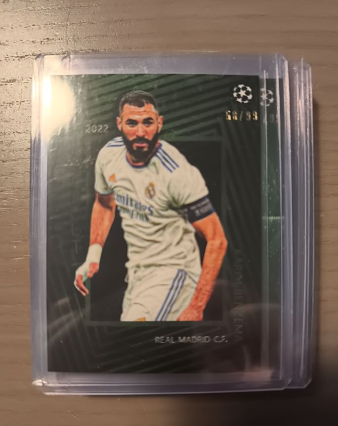 2022 Topps On Demand UCL Knockout Green # Karim Benzema — front