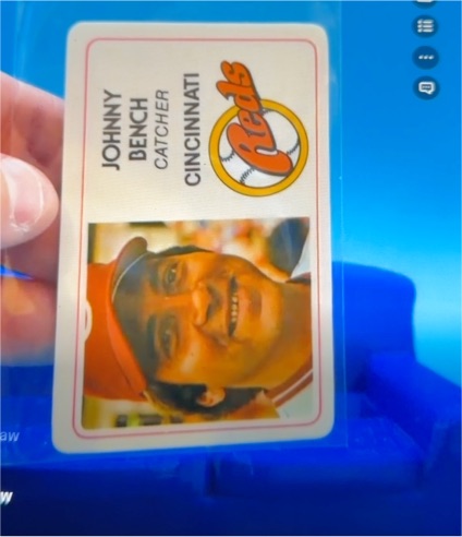 1981 Perma-Graphics #125-001 Johnny Bench — front