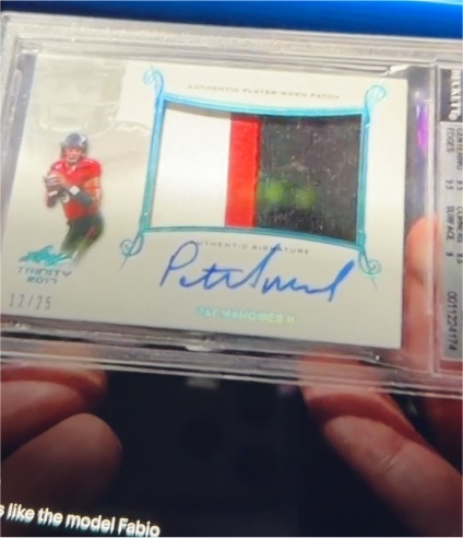 2017 Leaf Trinity Patrick Mahomes Platinum Rookie Patch Auto #PAPM1 — front
