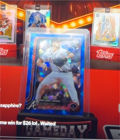 2025 Topps Chrome Sapphire #203 Spencer Schwellenbach — front