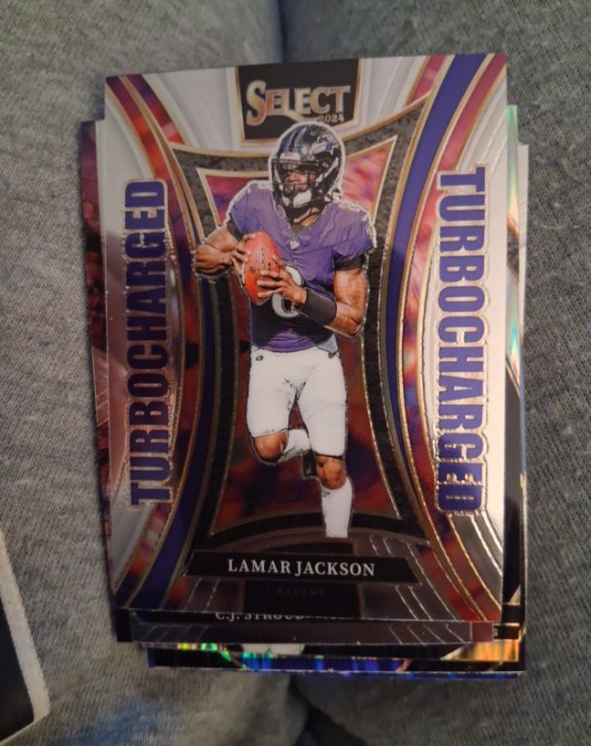 2024 Panini Select #3 Lamar Jackson Turbocharged — front