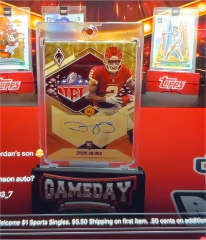 2021 Panini Phoenix #RJA-DBR Dyami Brown Rookie Jersey Auto Orange — front