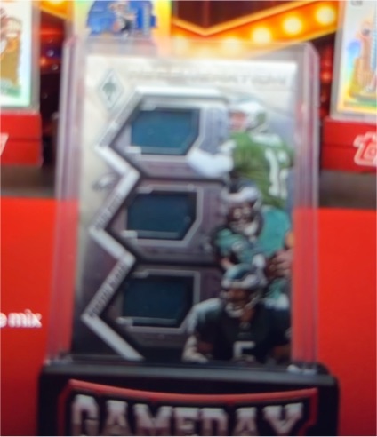 2025 Panini Phoenix Regeneration #RGN-PHI Cunningham/Hurts/McNabb Triple Patch — front