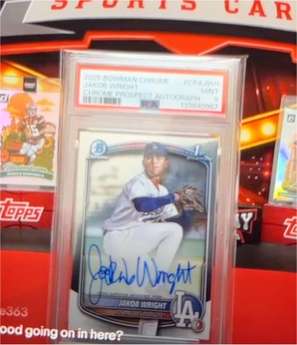 2025 Bowman Chrome #CPA-JWR Jakob Wright — front