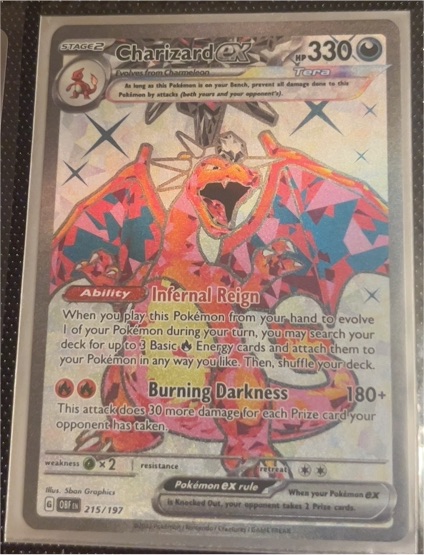 2022 Pokémon TCG Obsidian Flames #215 Charizard ex Tera — front