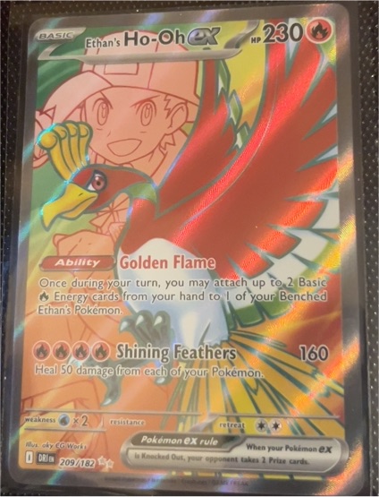 2025 Pokémon TCG Destined Rivals #209 Ethan's Ho-Oh EX — front