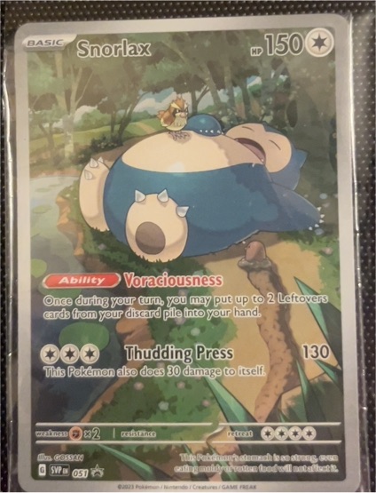 2023 Pokémon SV Black Star Promo #051 Snorlax — front