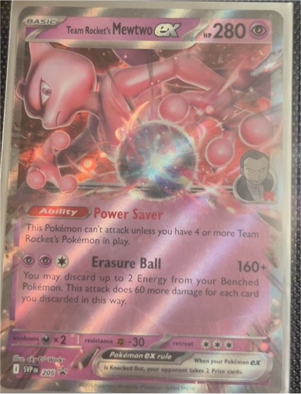2023 Pokémon Sv: Scarlet & Violet Promo #205 Team Rocket's Mewtwo ex — front