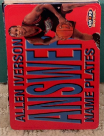 1999-00 Skybox NBA Hoops Name Plates #2NP Allen Iverson — front