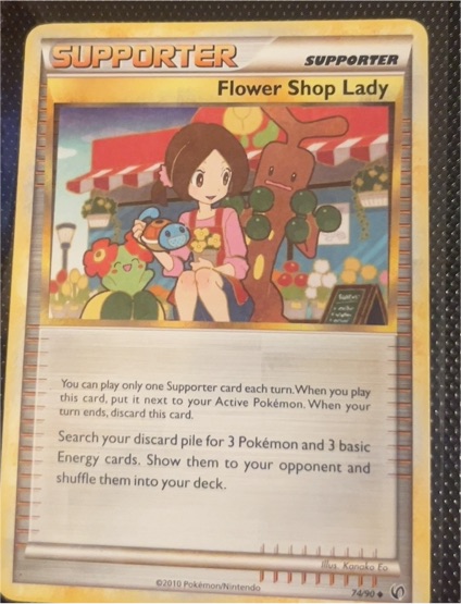 2010 Pokémon HeartGold SoulSilver Undaunted #74 Flower Shop Lady — front