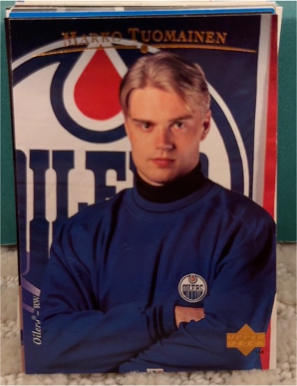 1995-96 Upper Deck #12 Marko Tuomainen Edmonton Oilers — front