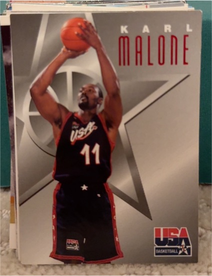 1996 SkyBox Texaco USA #4 Karl Malone — front