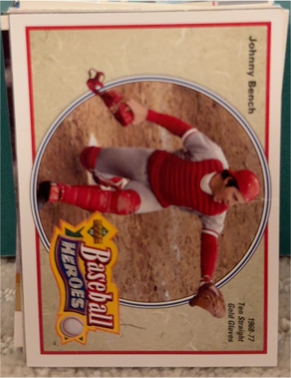 1992 Upper Deck Baseball Heroes #38 Johnny Bench — front