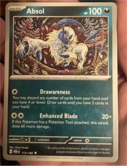 2023 Pokemon Scarlet & Violet Paradox Rift #113 Absol — front