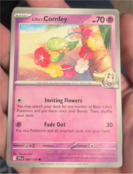 2023 Pokémon SV09: Journey Together #068 Lillie's Comfey — front