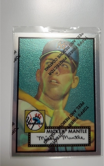 1996 Topps Finest Commemorative Reprints #3 Mickey Mantle 1953 — front