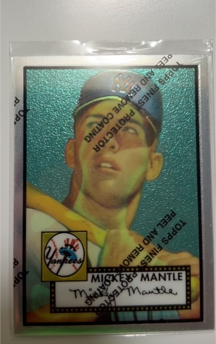 1996 Topps Finest Chrome #2 Mickey Mantle — front