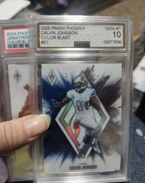 2025 Panini Phoenix #21 Calvin Johnson Color Blast — front
