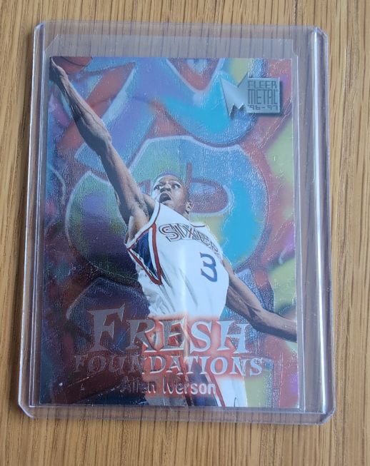 1996-97 Fleer Metal #236 Allen Iverson Fresh Foundations Rookie Card — front