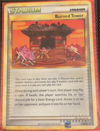 2010 Pokémon HeartGold & SoulSilver Undaunted #71 Burned Tower — front