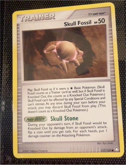 2007 Pokémon Mysterious Treasures #117 Skull Fossil — front